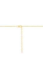 1/2 ct. t.w. Lab Grown Diamond Pendant Necklace with 18" Cable Chain in Gold Over Sterling Silver