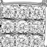 1/3 ct. t.w. Diamond Cushion Shape Pendant with 18" Cable Chain in Sterling Silver