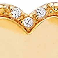 1/10 ct. t.w. Diamond Heart Necklace in 14K Yellow Gold