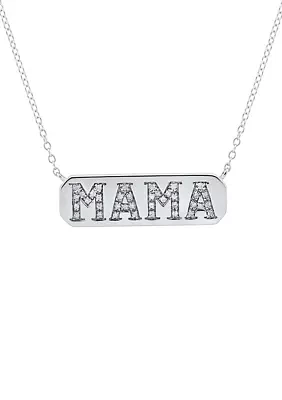 1/8 ct. t.w. Diamond Mama Necklace in Sterling Silver 