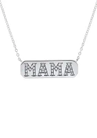 1/8 ct. t.w. Diamond Mama Necklace in Sterling Silver 