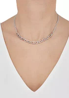 1/5 ct. t.w. Diamond Mariner Chain Necklace in Sterling Silver