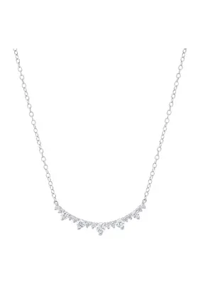 1/2 ct. t.w. Lab Created Diamond Bar Necklace in 10K White Gold