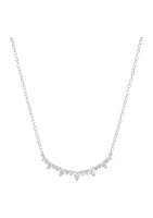 1/2 ct. t.w. Lab Created Diamond Bar Necklace in 10K White Gold