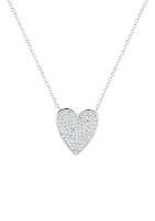 1/4 ct. t.w. Diamond Heart Necklace in Sterling Silver