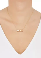 1/10 ct. t.w. Diamond Mom Necklace in Gold Plated Sterling Silver