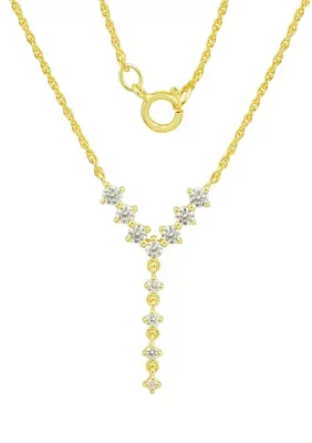 1/2 ct. t.w. Lab Grown Diamond Y Necklace in 10K Yellow Gold