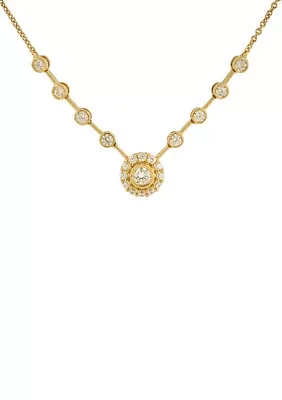 1/2 ct. t.w. Lab Diamond Link Necklace in 10K Yellow Gold