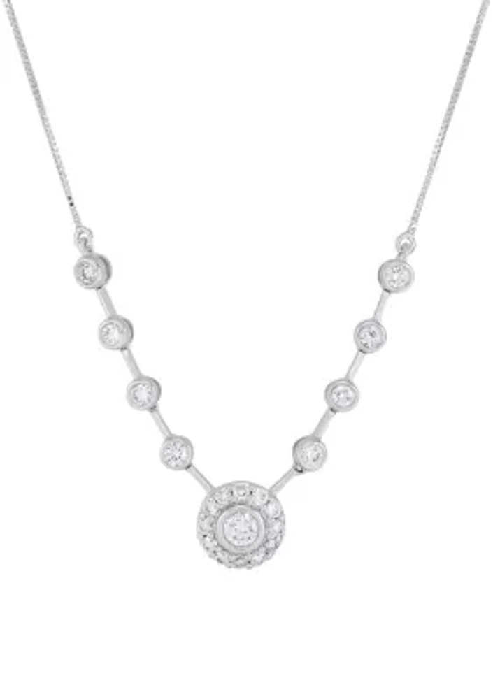 1/2 ct. t.w. Lab Grown Diamond Necklace in Sterling Silver