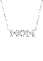 1/4 ct. t.w. Lab Grown Diamond Mom Necklace in Sterling Silver