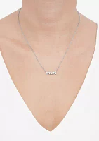 1/4 ct. t.w. Lab Grown Diamond Mom Necklace in Sterling Silver