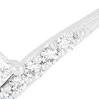 1/4 ct. t.w. Lab Grown Diamond Chevron Necklace in 10K White Gold