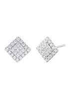 1/2 ct. t.w. Lab Created Diamond Stud Earrings in 10K White Gold