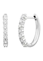 5/8 ct. t.w. Lab Grown Diamond Hoop Earring in Sterling Silver