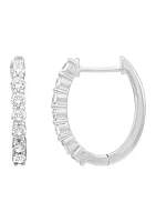 5/8 ct. t.w. Lab Grown Diamond Hoop Earring in Sterling Silver