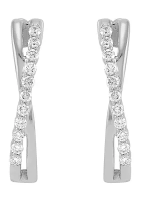 1/2 ct. t.w. Lab Grown Diamond Earrings in Sterling Silver