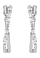 1/2 ct. t.w. Lab Grown Diamond Earrings in Sterling Silver