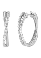 1/2 ct. t.w. Lab Grown Diamond Earrings in Sterling Silver