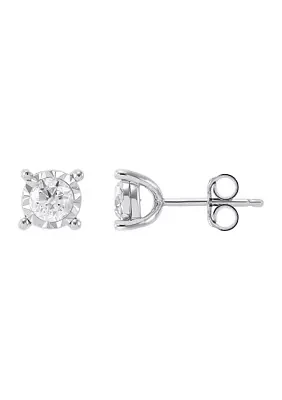 1/2 ct. t.w. Diamond Earrings in Sterling Silver