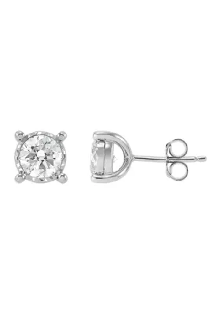 1 ct. t.w. Diamond Stud Earrings in Sterling Silver 