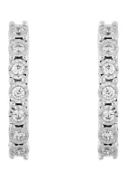 1/3 ct. t.w. Lab-Created Diamond Hoop Earrings in Sterling Silver