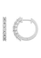 1/3 ct. t.w. Lab-Created Diamond Hoop Earrings in Sterling Silver