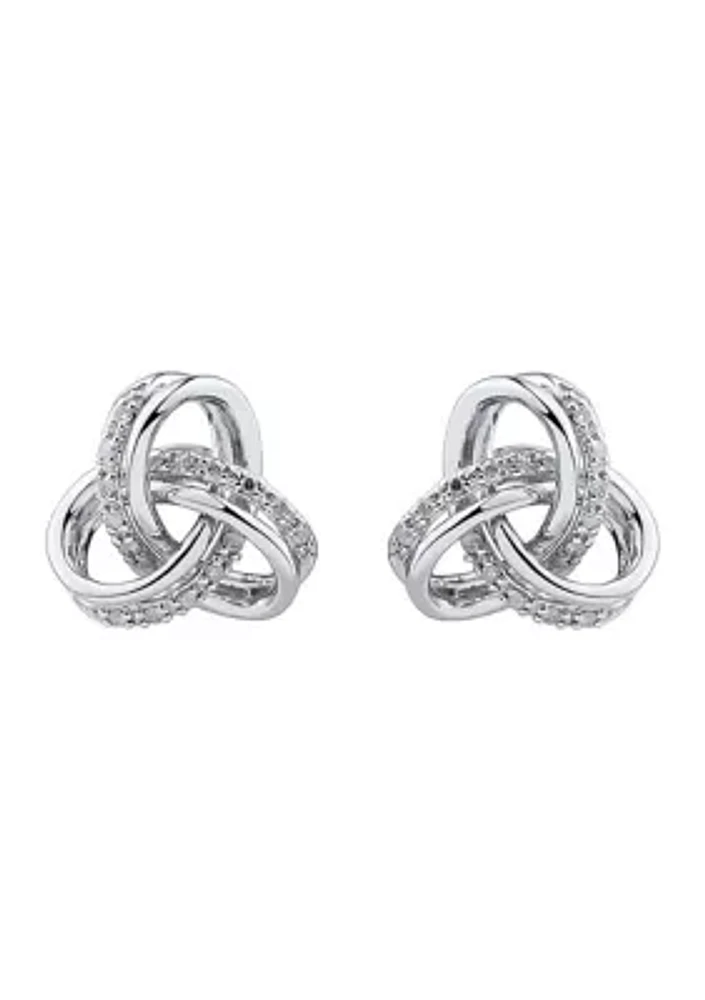 1/10 ct. t.w. Diamond Earrings in Sterling Silver 