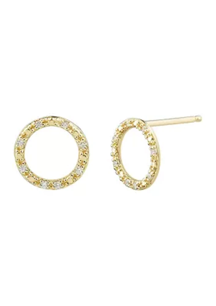 1/10 ct. t.w. Diamond Earrings in 10K Yellow Gold