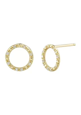 1/10 ct. t.w. Diamond Earrings in 10K Yellow Gold