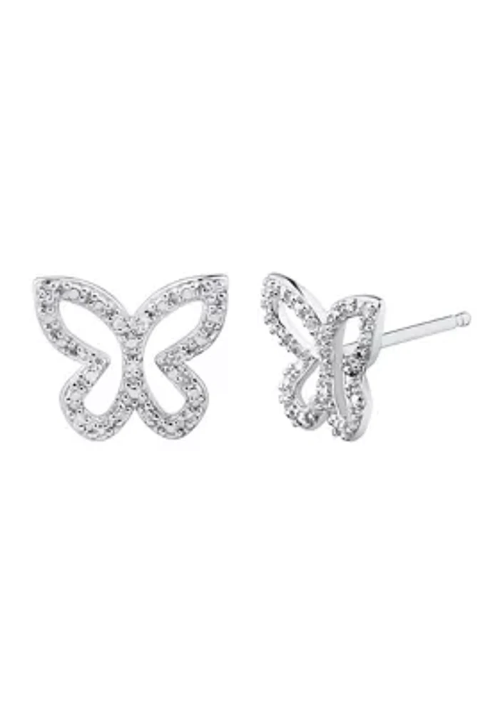 1/10 ct. t.w. Diamond Earrings in 10K White Gold