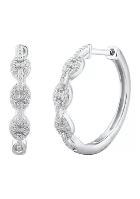 1/4 ct. t.w. Diamond Huggie Earrings in Sterling Silver