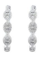 1/4 ct. t.w. Diamond Huggie Earrings in Sterling Silver