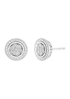 1/10 ct. t.w. Diamond Stud Earrings in Sterling Silver