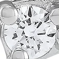 Lab Grown 1/2 ct. t.w. Diamond Flower Stud Earrings in Sterling Silver