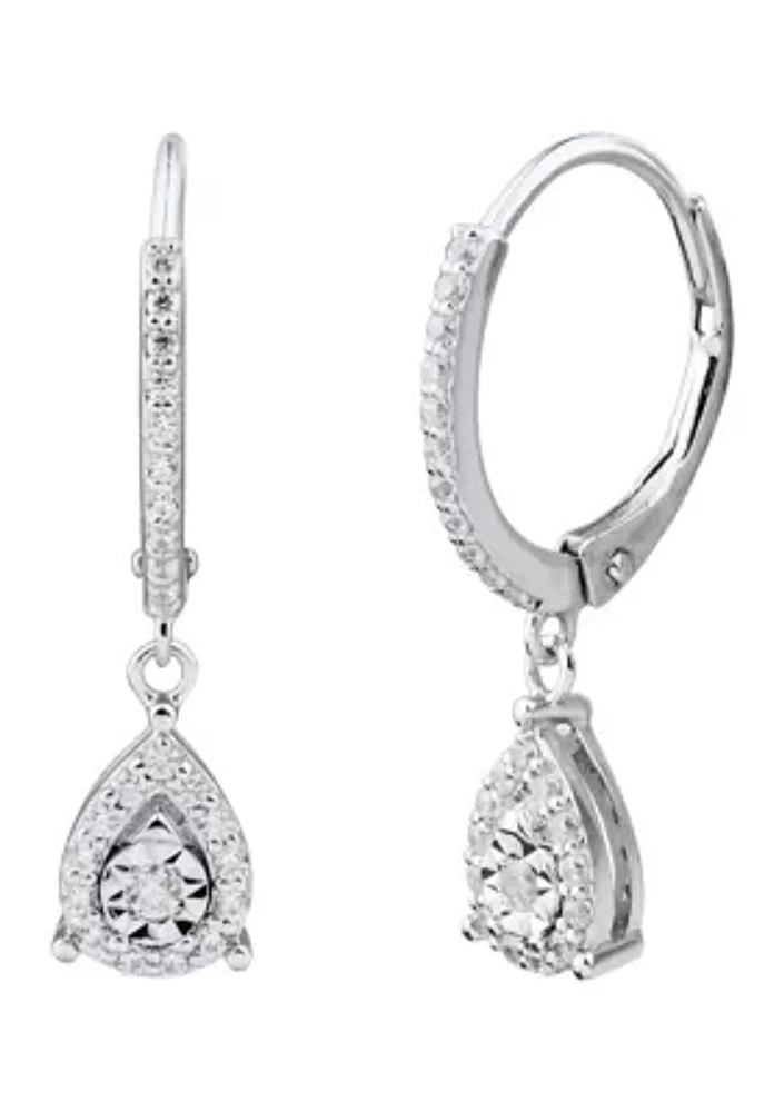 1/4 ct. t.w. Lab Created Diamond Huggie Drop Earrings in Sterling Silver