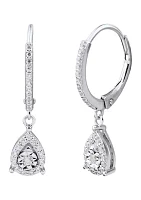 1/4 ct. t.w. Lab Created Diamond Huggie Drop Earrings in Sterling Silver