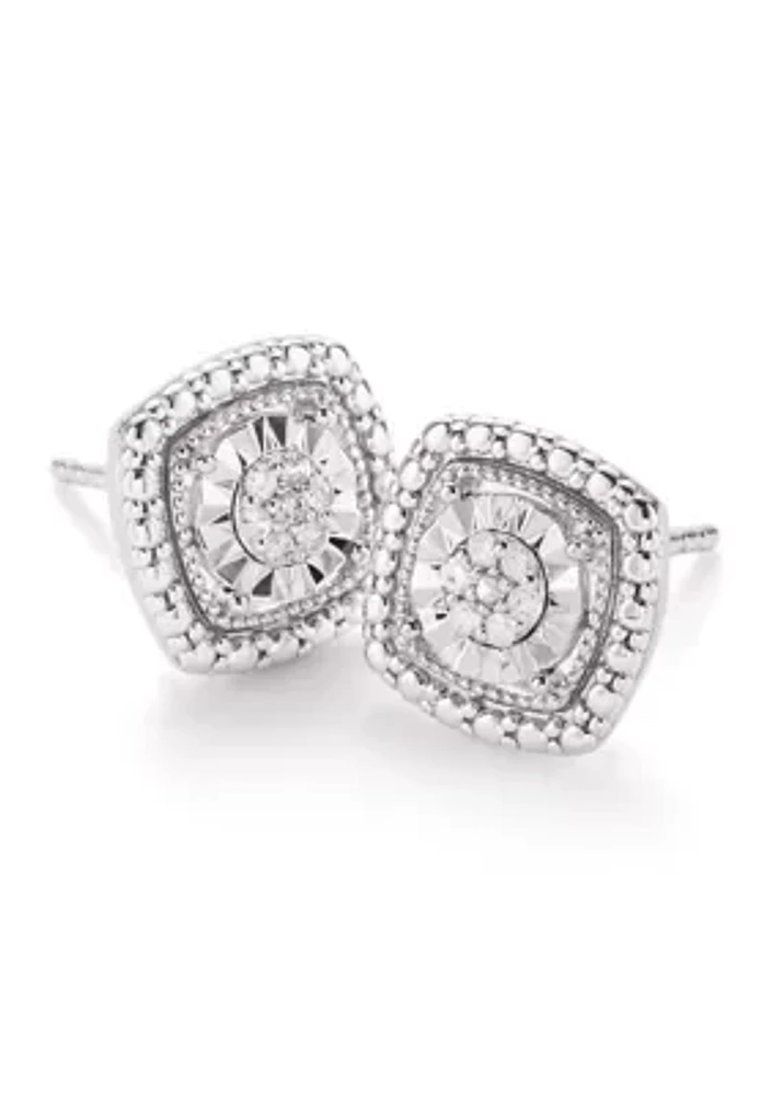  1/10 ct. t.w. Diamond Earrings in Sterling Silver