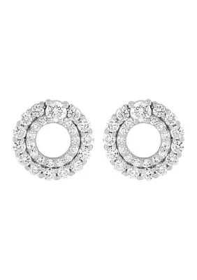 1 ct. t.w. Lab Grown Diamond Circle Stud Earrings in Sterling Silver