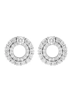 1 ct. t.w. Lab Grown Diamond Circle Stud Earrings in Sterling Silver