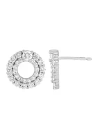 1 ct. t.w. Lab Grown Diamond Circle Stud Earrings in Sterling Silver