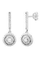  1/10 ct. t.w. Lab Diamond Earrings in Sterling Silver 