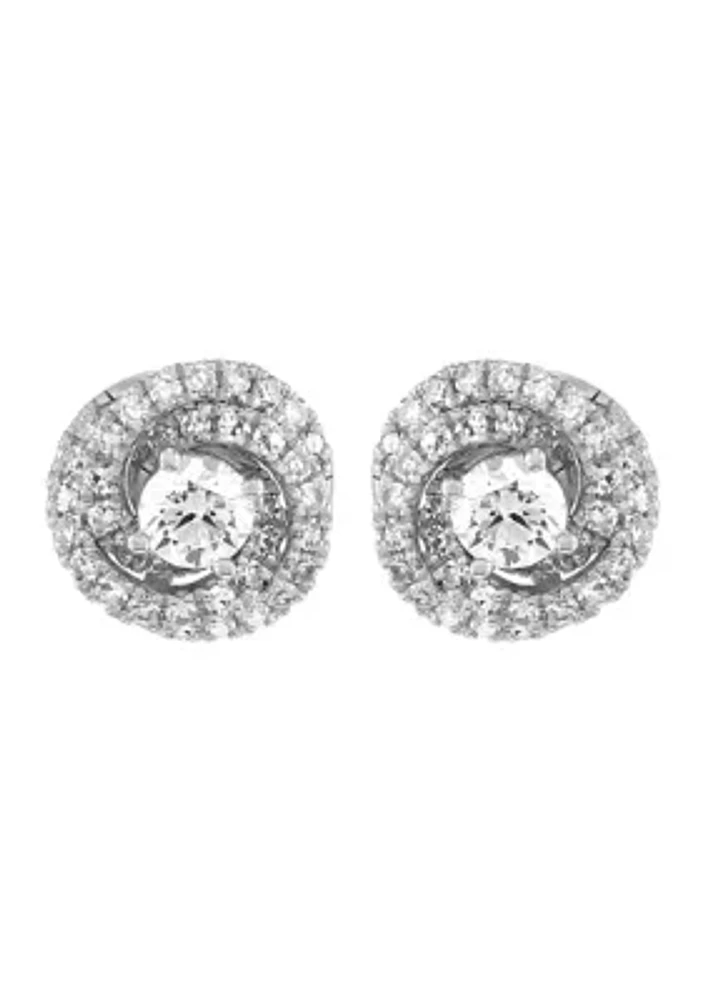  1 ct. t.w. Lab Grown Diamond Stud Earrings in 10K White Gold