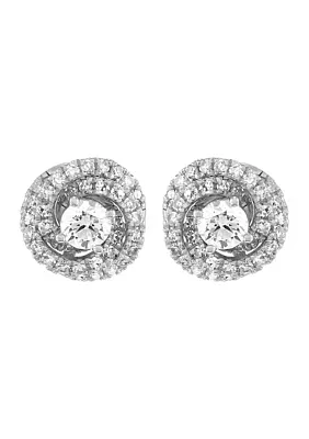  1 ct. t.w. Lab Grown Diamond Stud Earrings in 10K White Gold