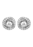  1 ct. t.w. Lab Grown Diamond Stud Earrings in 10K White Gold