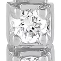 1/2 ct. t.w. Lab Grown Diamond Hoop Earrings in 10K White Gold