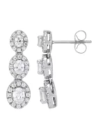 1 ct. t.w. Lab Grown Diamond Earrings in 10K White Gold