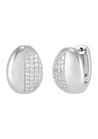 1/2 ct. t.w. Lab Grown Diamond Huggie Earrings in Sterling Silver