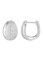 1/2 ct. t.w. Lab Grown Diamond Huggie Earrings in Sterling Silver