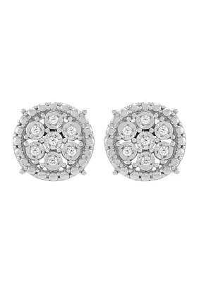 1/10 ct. t.w. Lab Grown Diamond Stud Earrings in Sterling Silver 