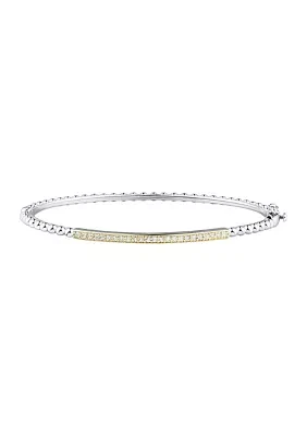 1/4 ct. t.w. Diamond Bracelet in Sterling Silver and 14K Yellow Gold